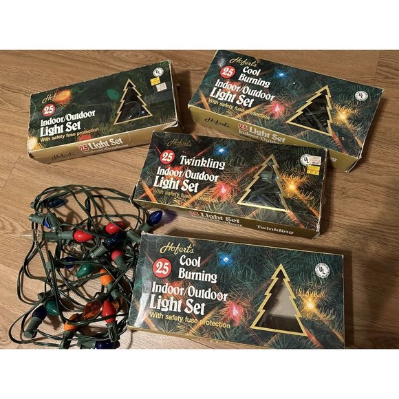 Lot of 4‎ HOFERT’S Christmas Lights Multi-Colored Bulbs Cool-burning Twinkle - Picture 1 of 8